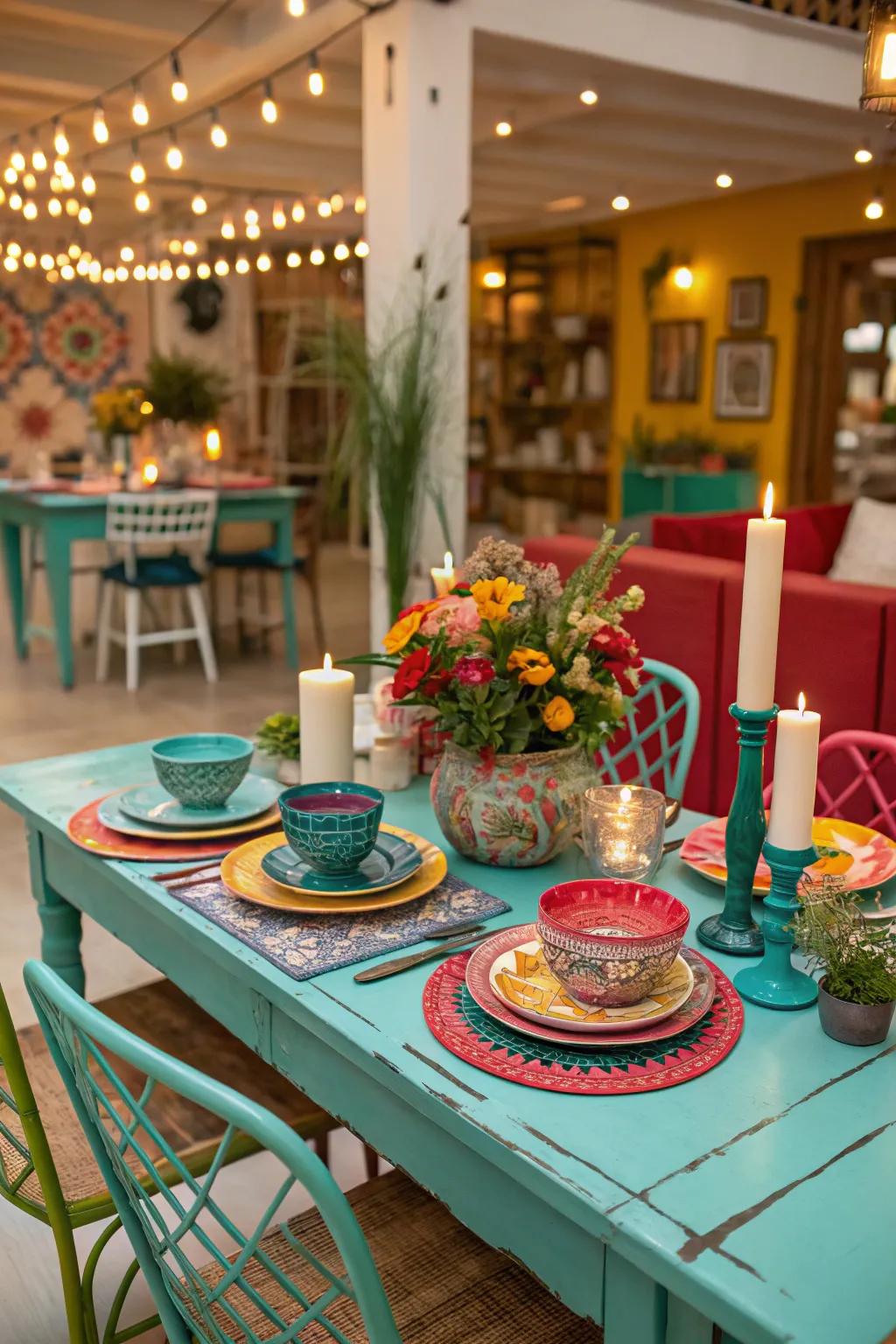 Turquoise infuses your space with lively energy.