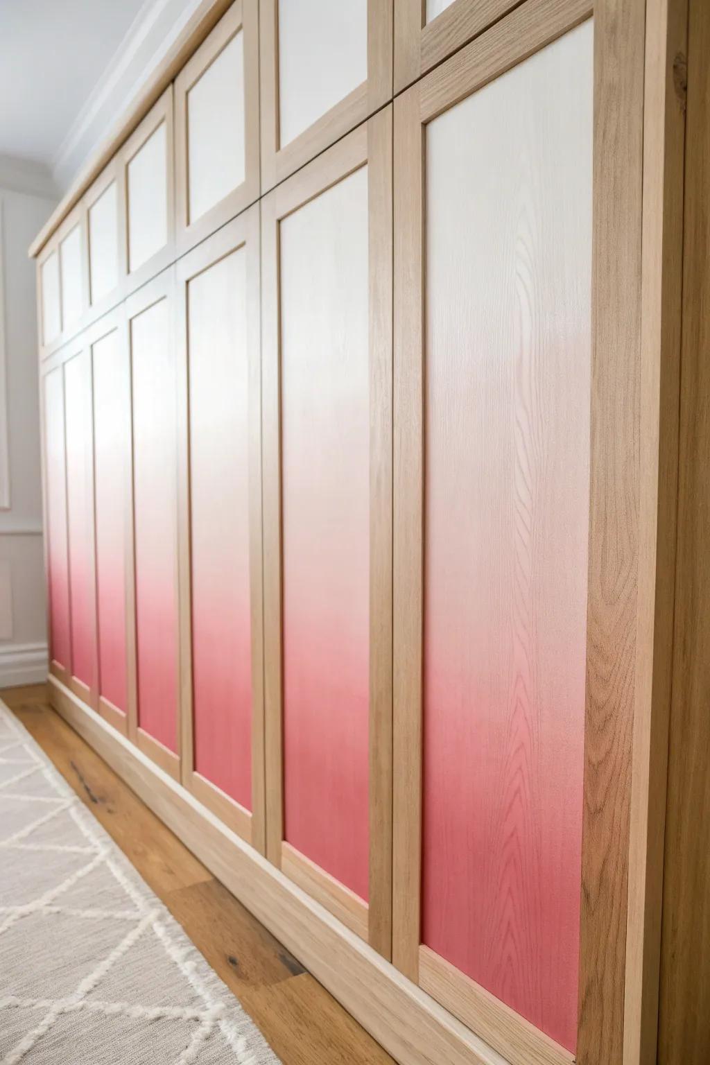 Transform your space with a breathtaking ombre wall panel that blends elegance with simplicity.