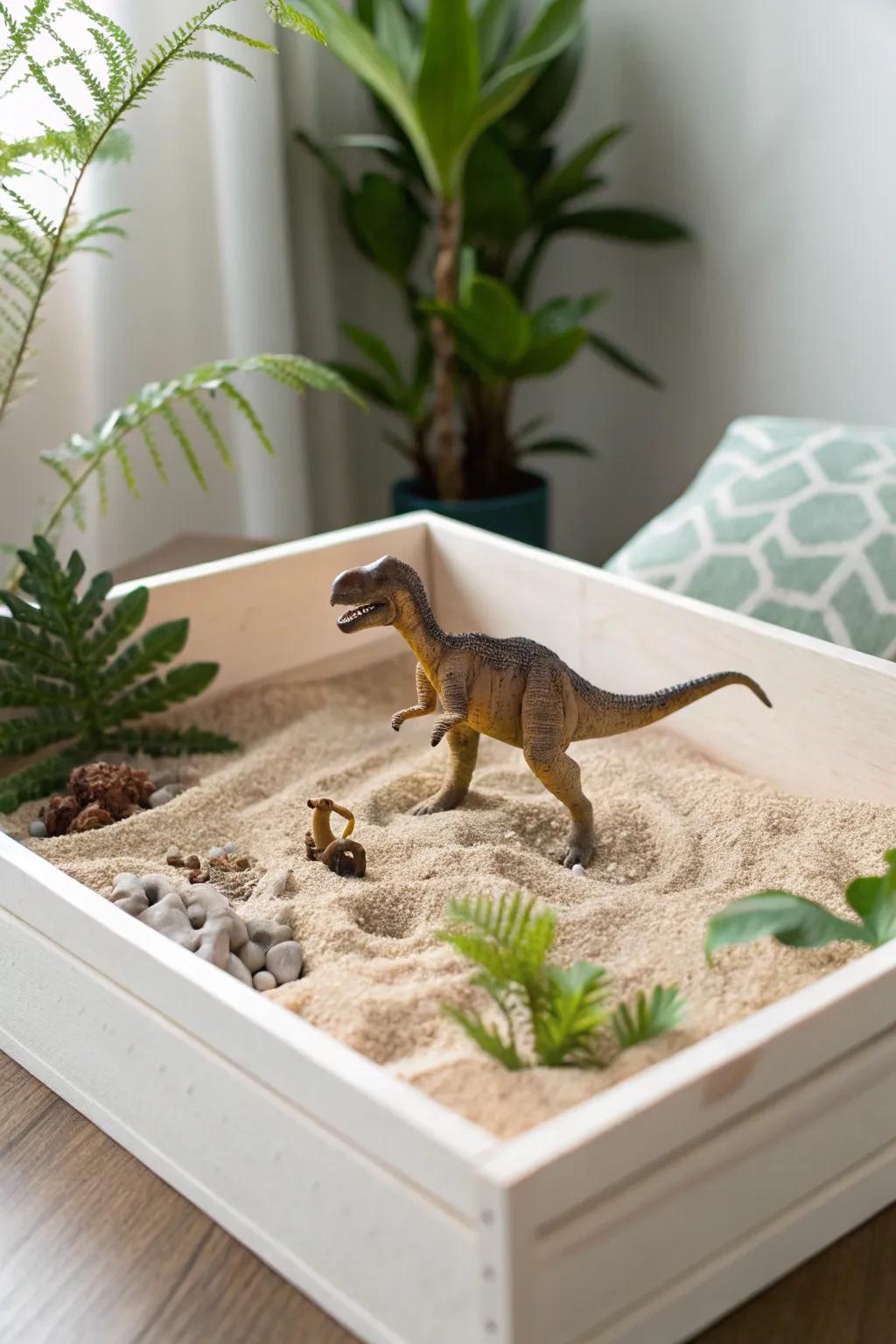 Step back in time with this charming Dinosaur Discovery shoebox float, where simplicity meets the wild allure of the prehistoric world.