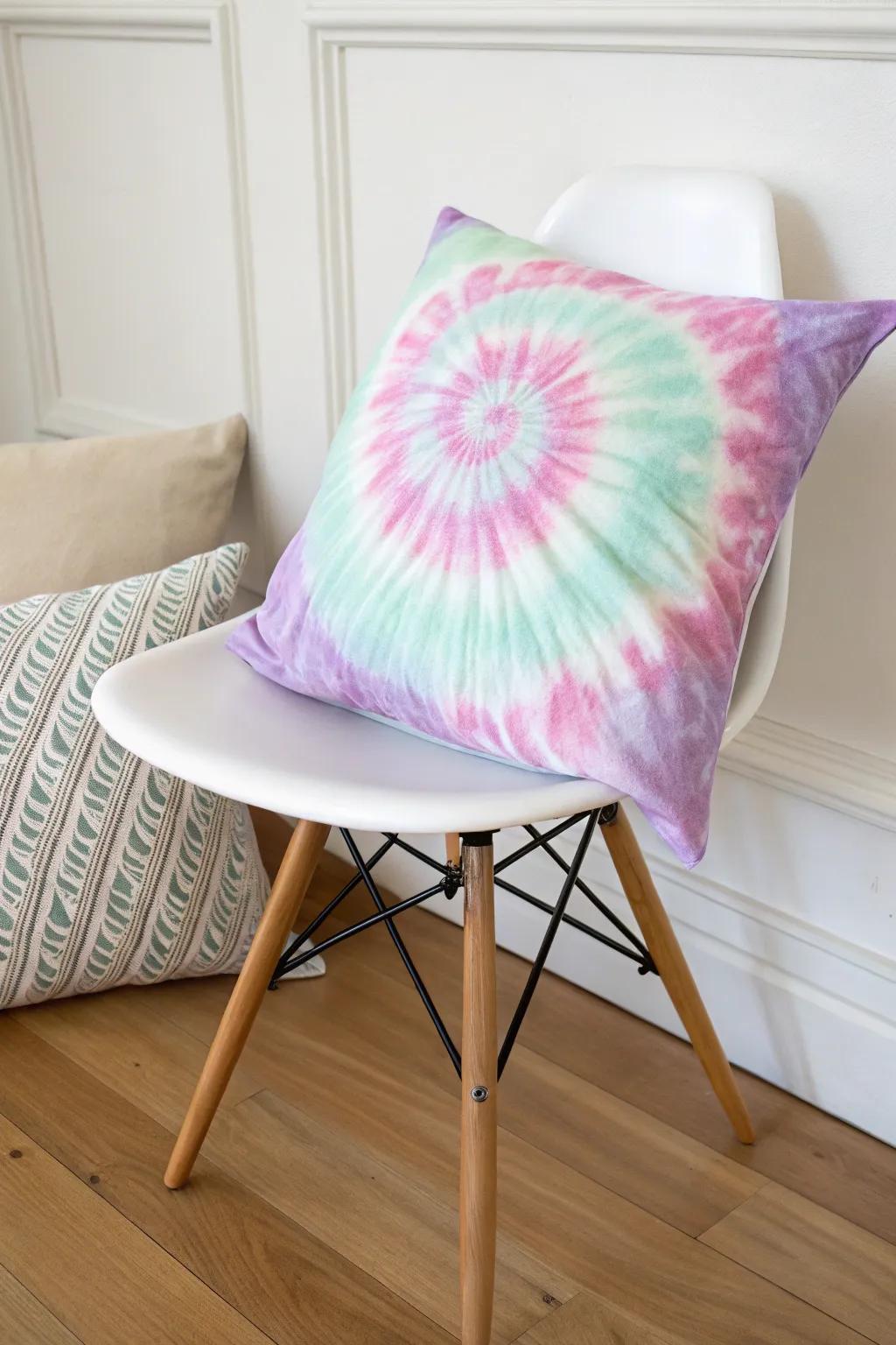 Add a cheerful pop of color to your space with these delightful tie-dye pillow cases!