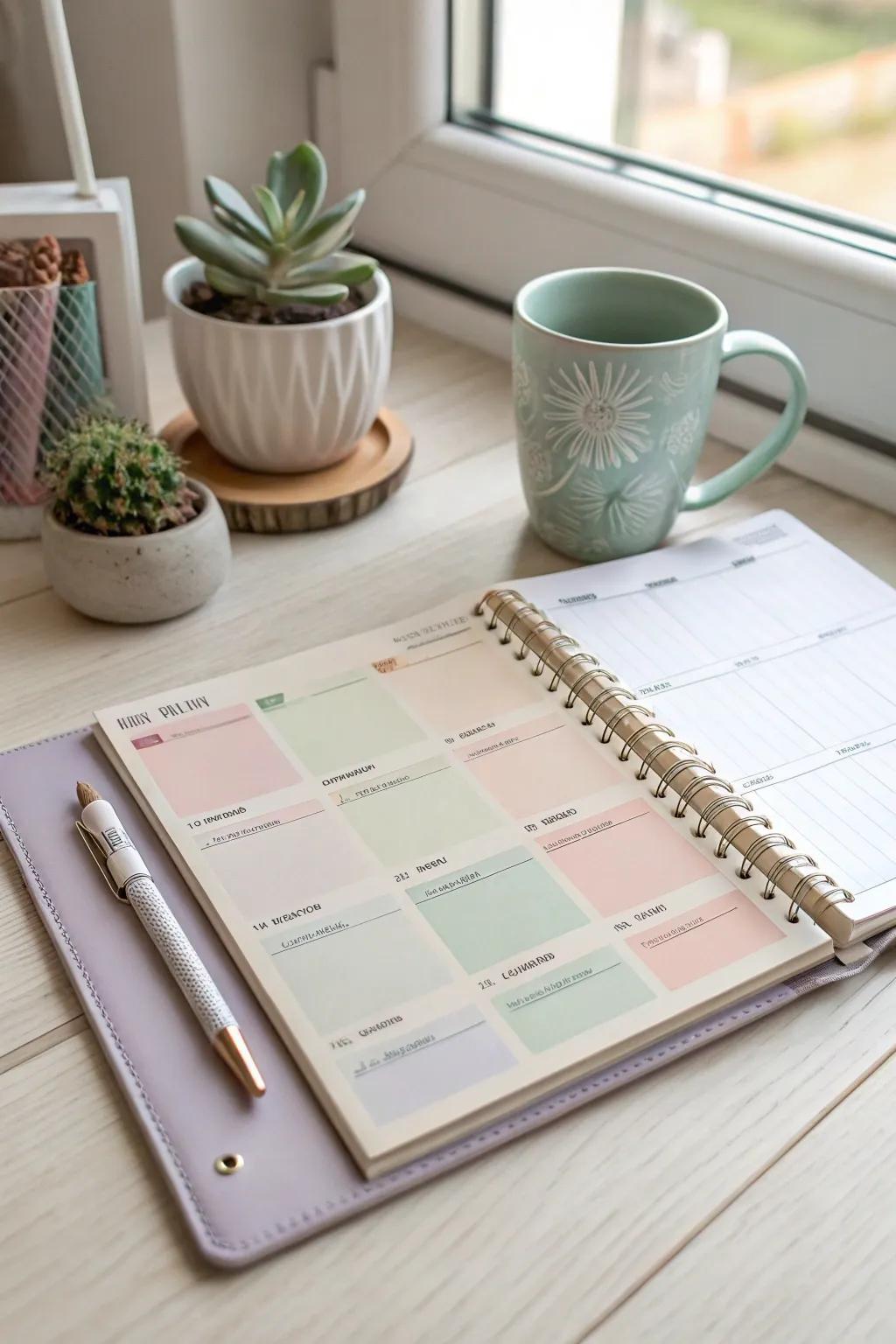 Bringing goals to life with color-coded tranquility. 🌿✨