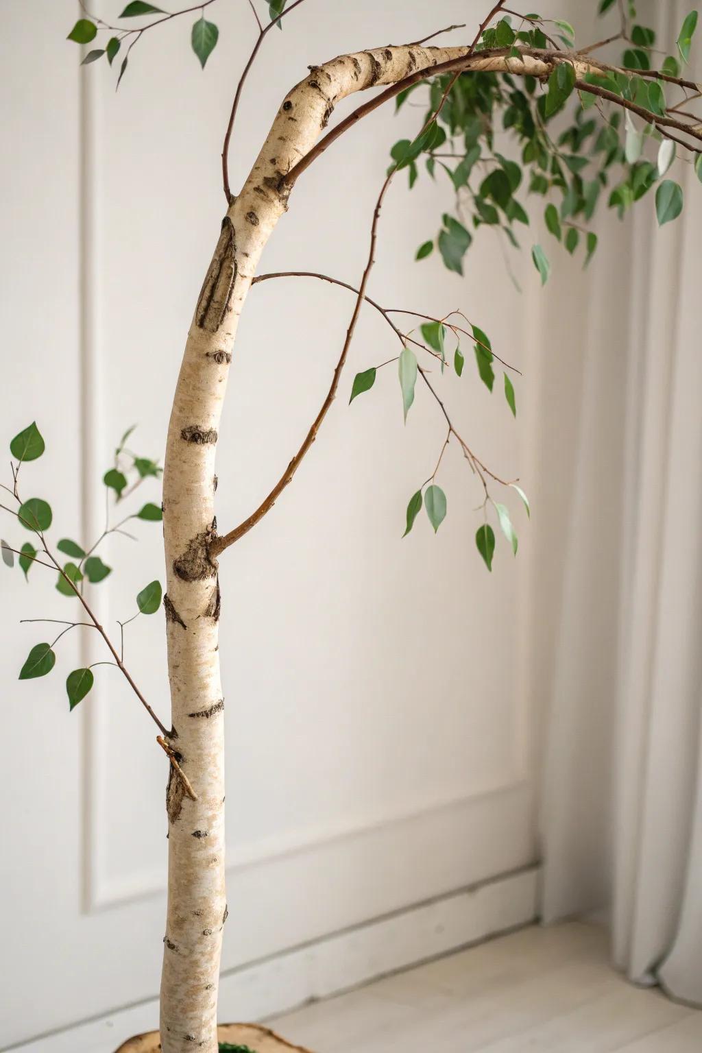 Embrace nature's elegance with a charming willow branch plant pole.