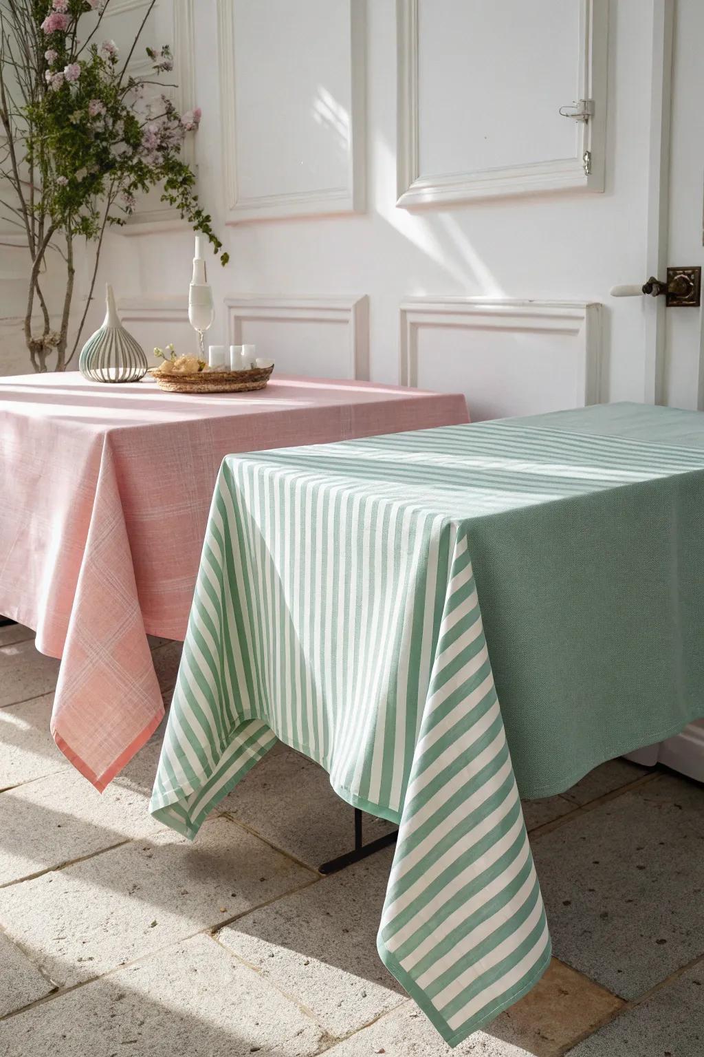 Elevate your decor with chic striped patterns for a modern, minimalist touch.