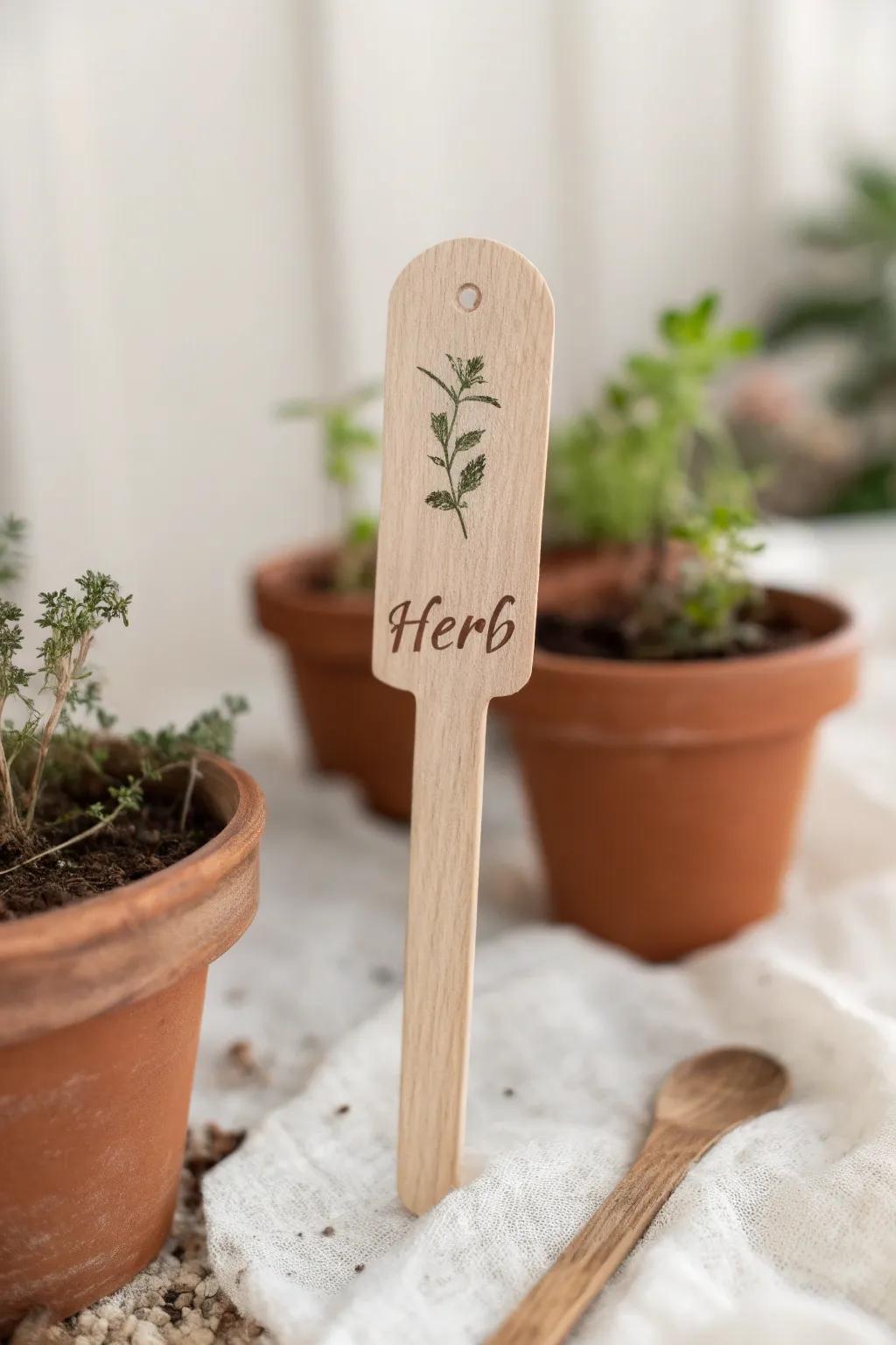 Elevate your garden's charm with these handcrafted popsicle stick markers.