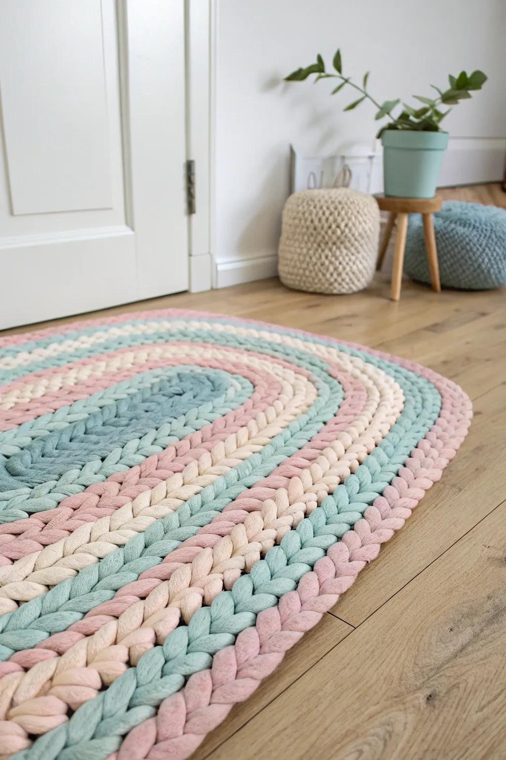 Transform old t-shirts into a stunning boho rug — the perfect blend of style, sustainability, and simplicity.