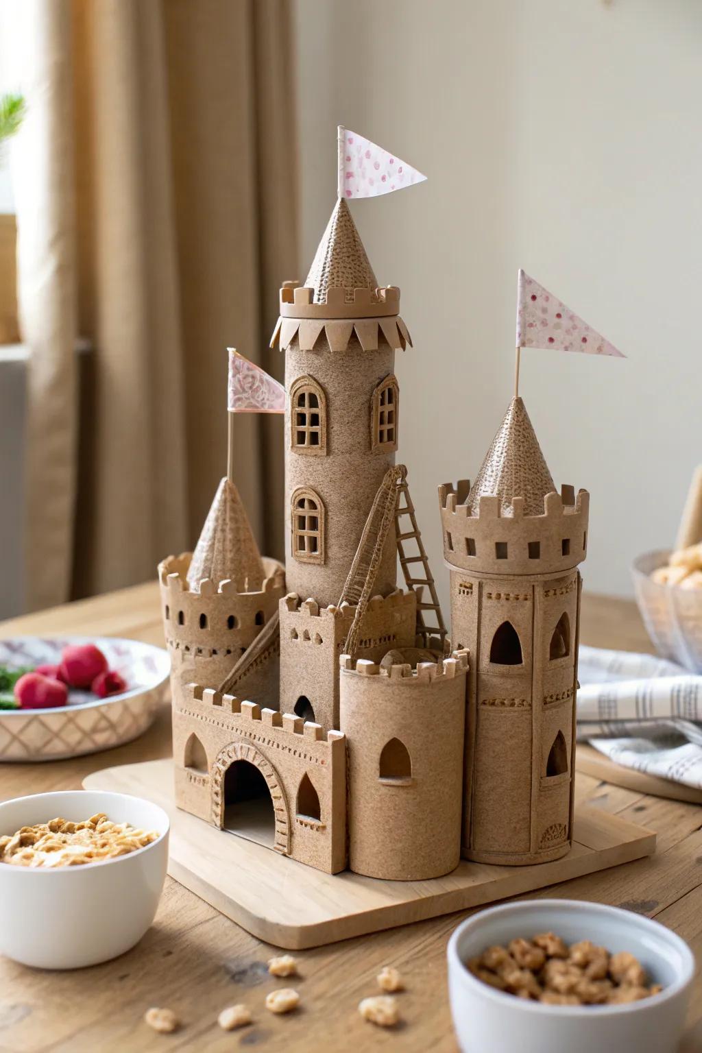 Transform cereal boxes into a whimsical cardboard castle – where creativity builds a kingdom.