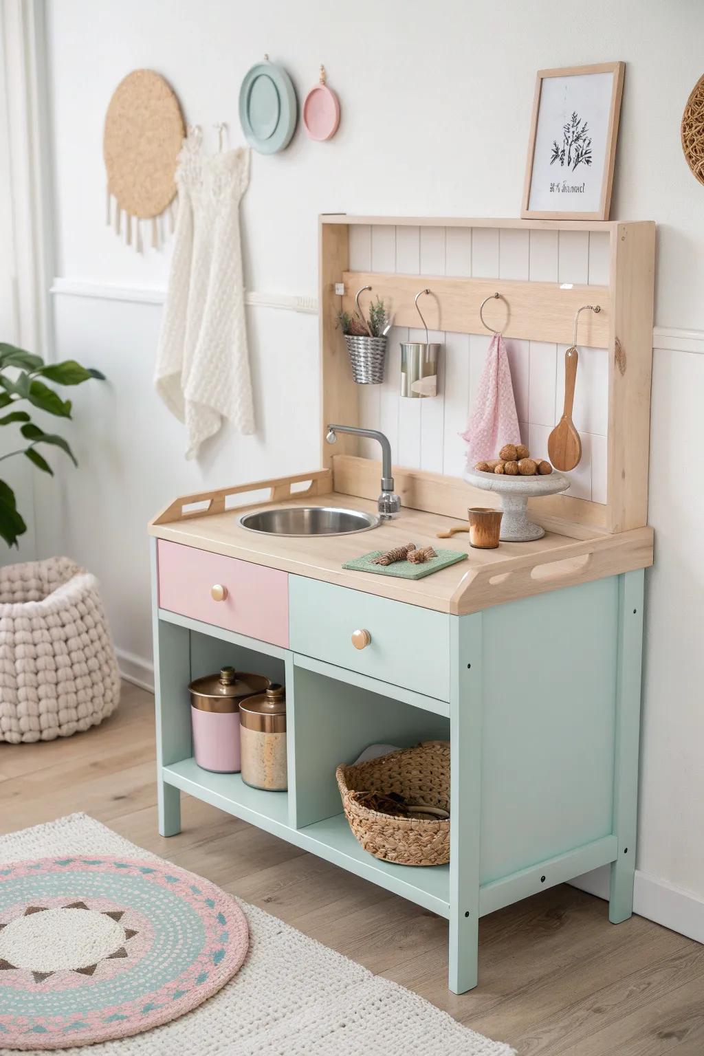 From Diapers to Dinners: Transforming a Changing Table into a Play Kitchen Delight!