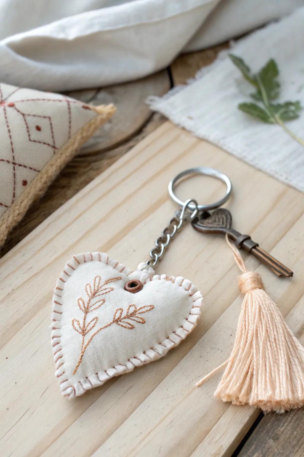 Elevate your everyday with a touch of handmade charm. Discover the beauty of repurposed fabric keychains!