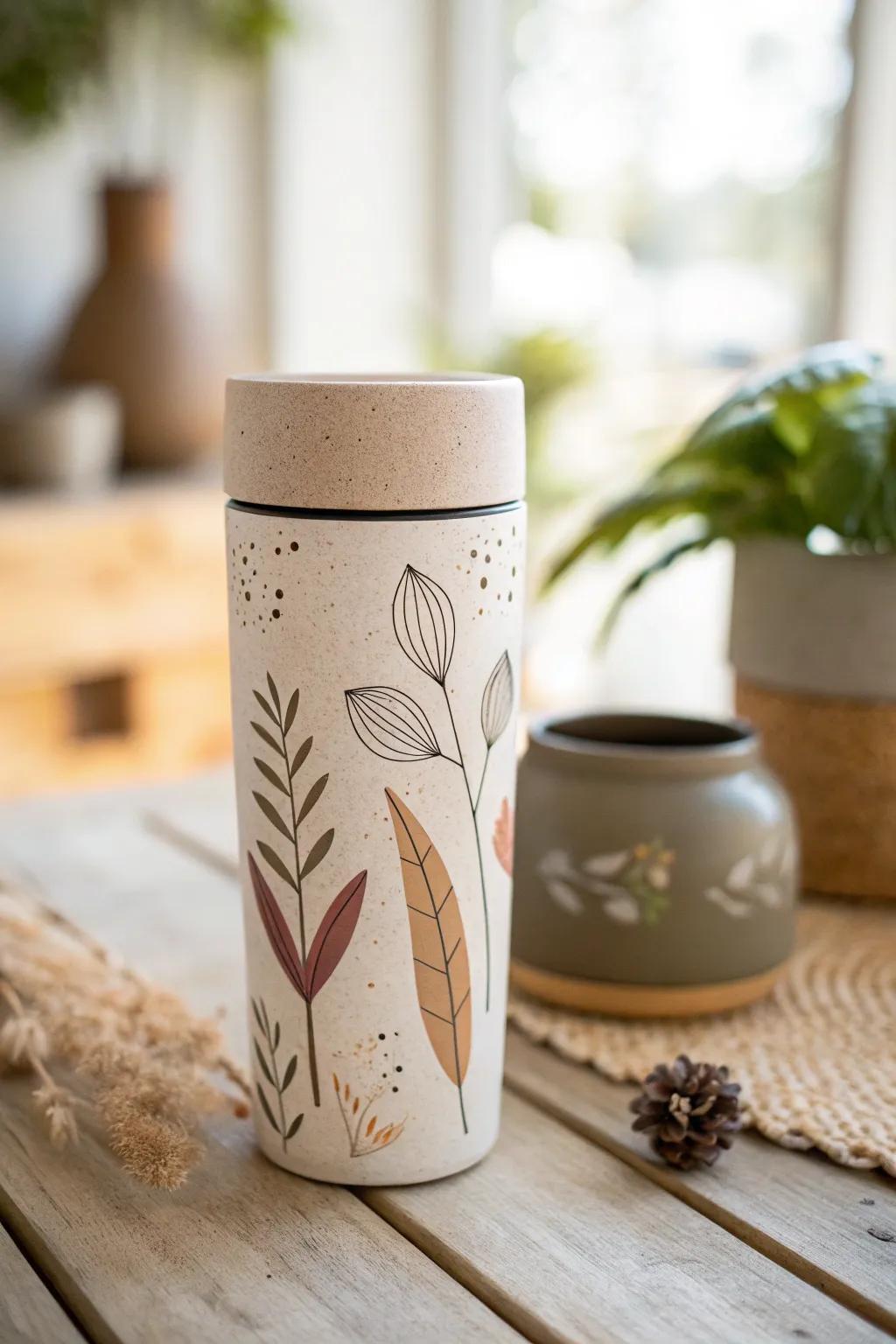 Sip sustainably: Embrace simplicity and elegance with our eco-friendly upcycled tumbler.
