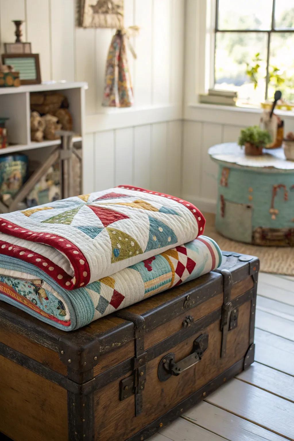 Circus Cabin Quilt: Balanced beauty in quilting.