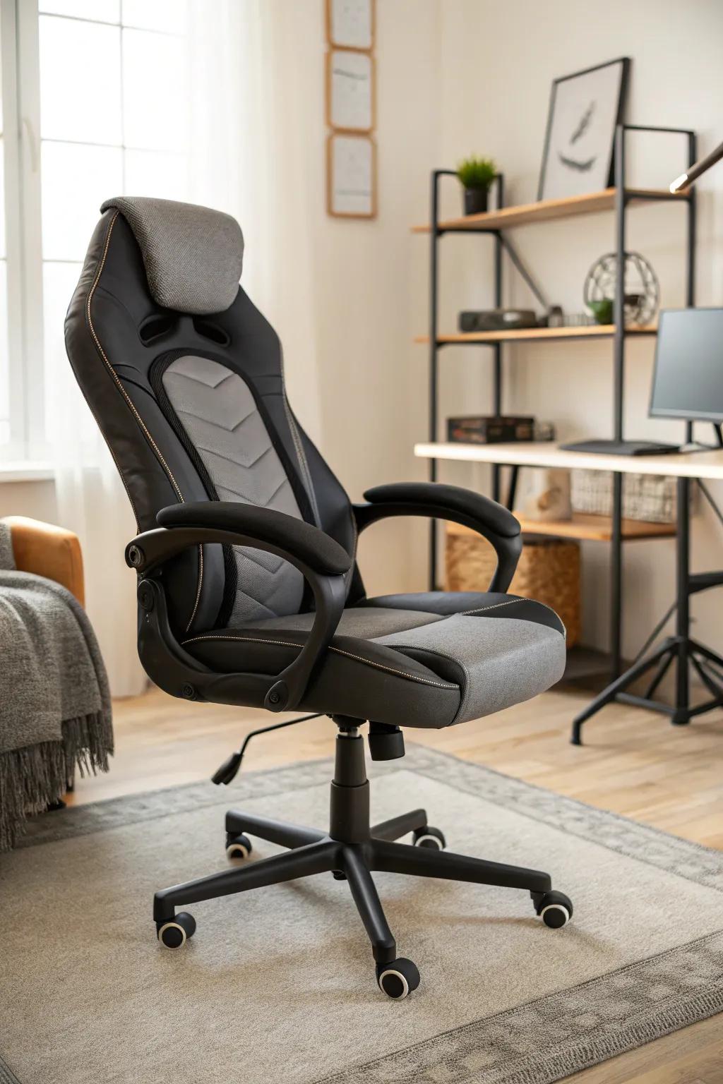 A comfortable chair is essential for a productive and healthy workspace.