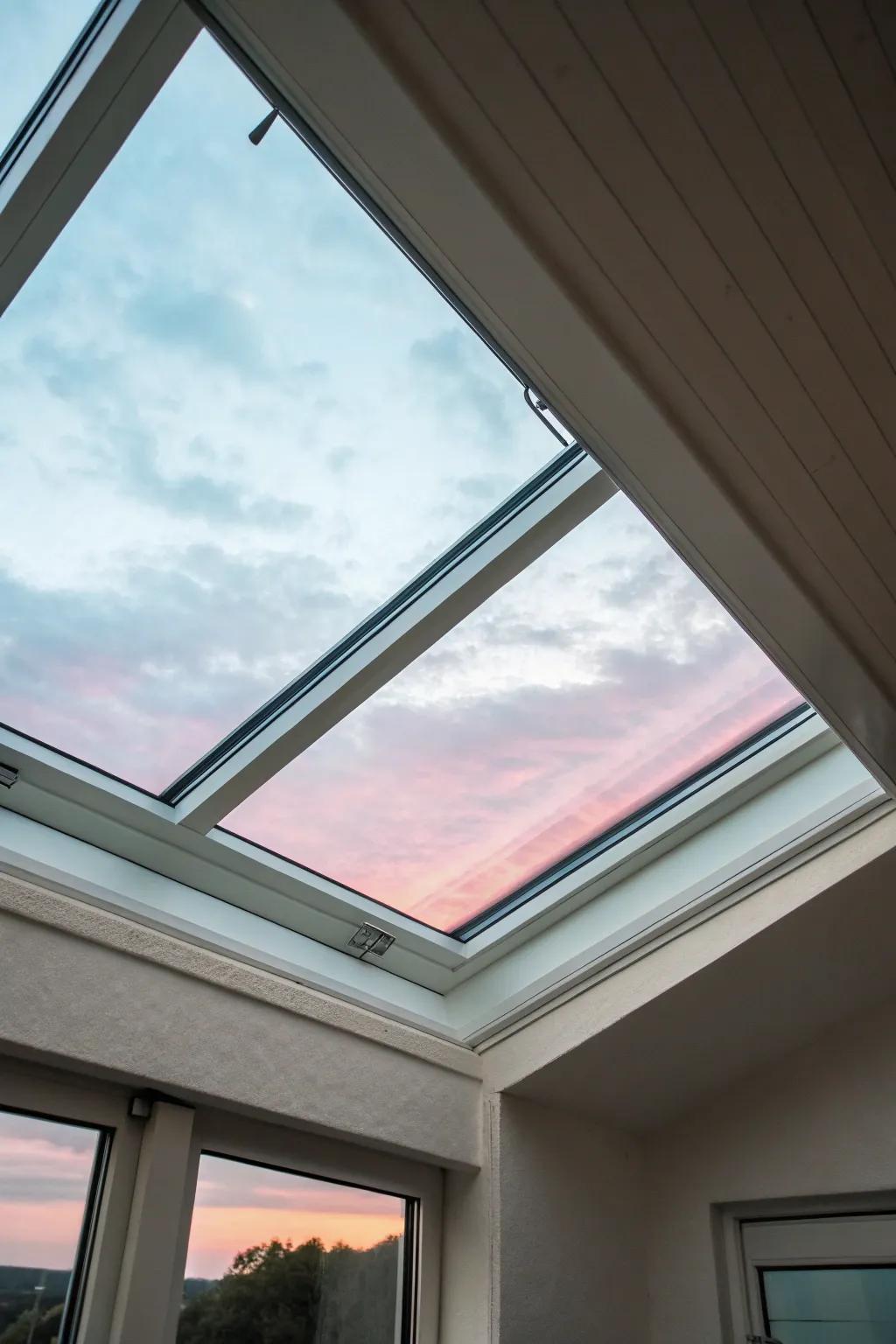 Enhance your space with a seamless ombre skylight.