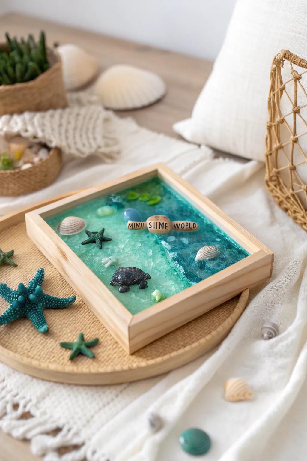 Dive into creativity with your own Mini Slime World! 🌊✨ #CraftedBeauty #ImaginationUnleashed