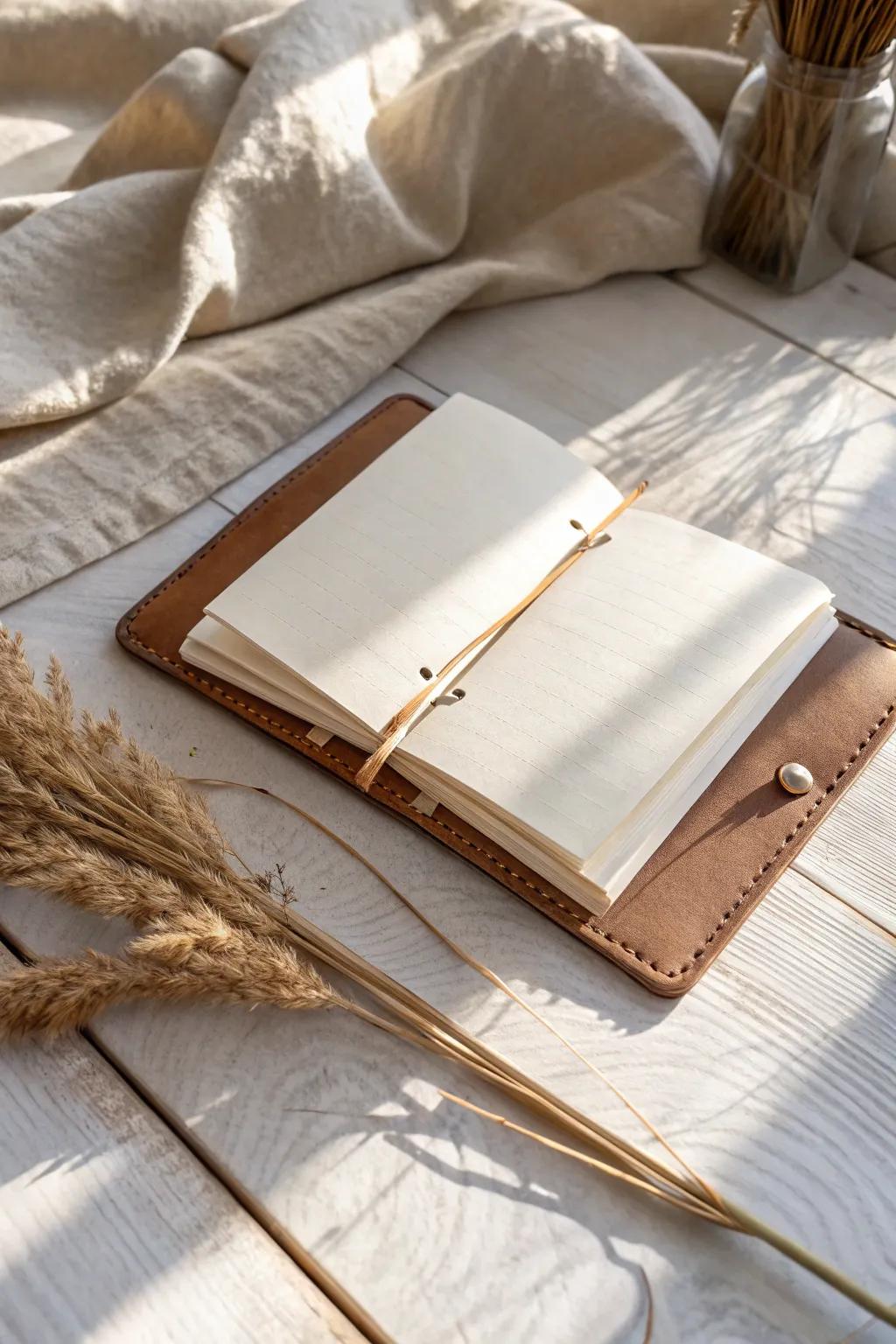 Capture your summer stories with a touch of elegance. 🌿📖 #TravelJournal #MinimalistLiving