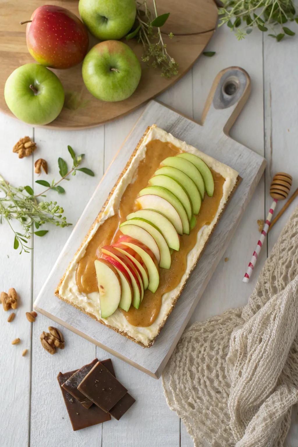 Indulge in the delightful charm of a Caramel Apple Sensation—where buttery elegance meets the crisp sweetness of apples.