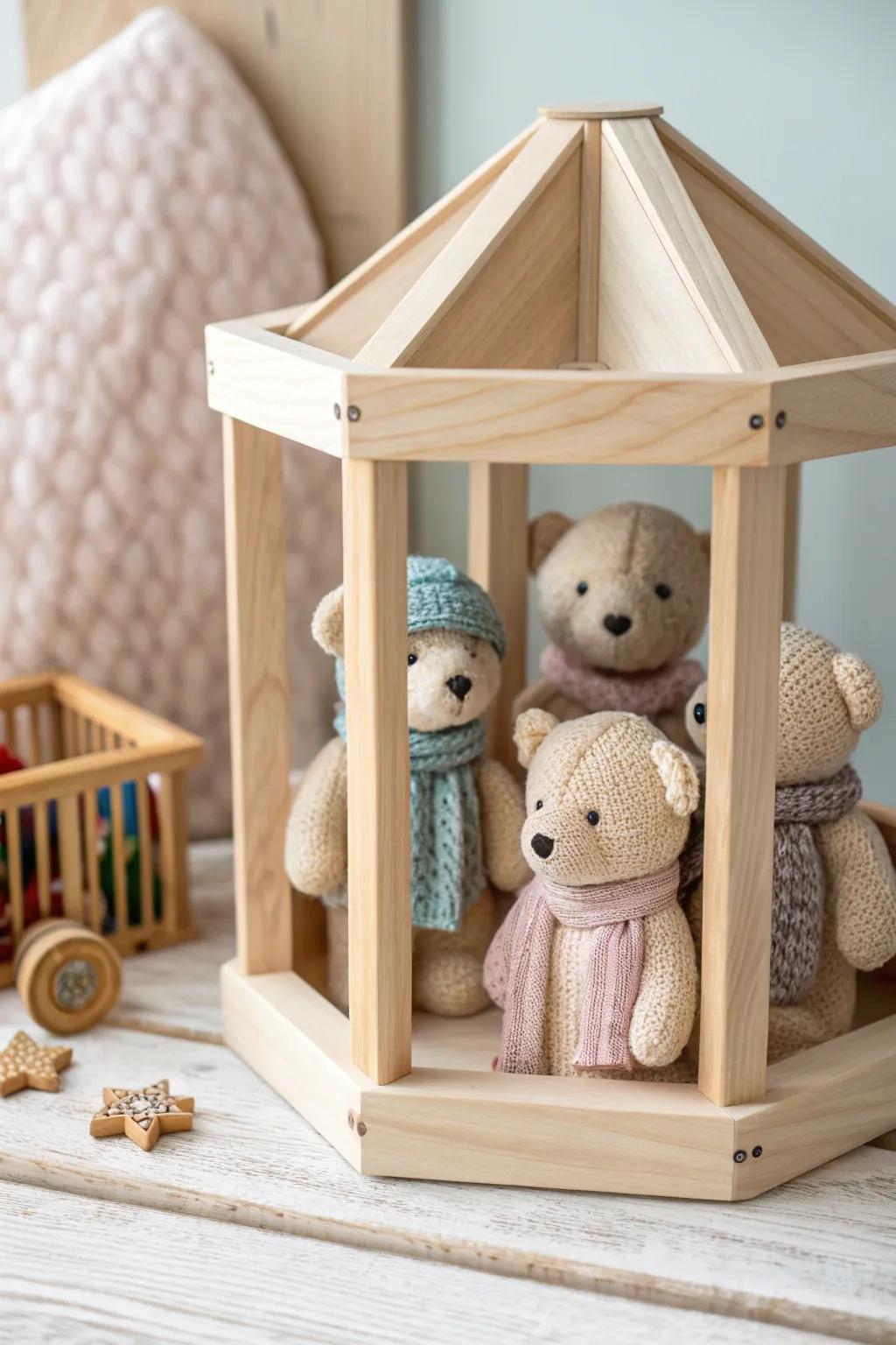 Embrace playful organization with a minimalist toy zoo, perfect for adding charm and creativity to your space!