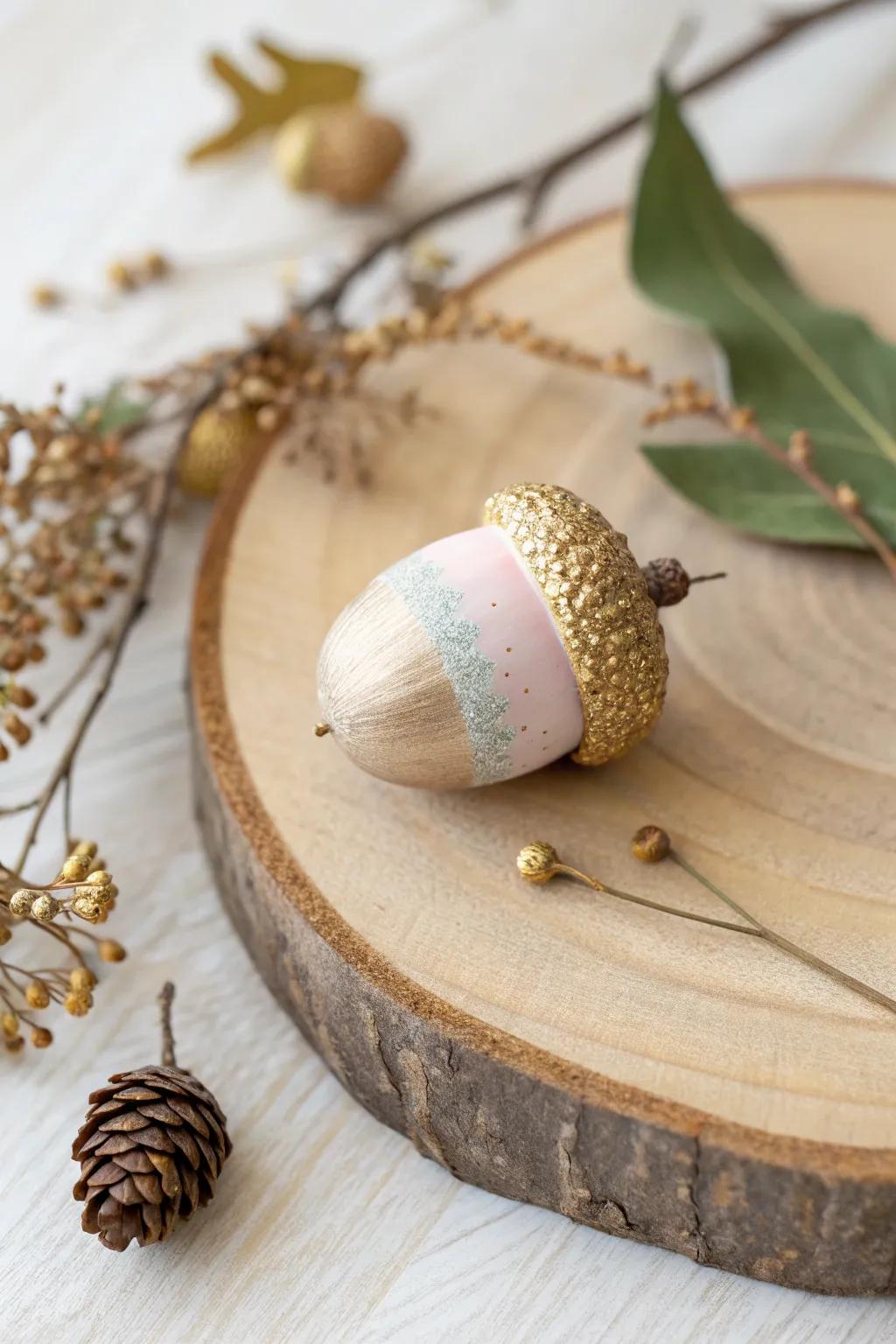 Add a touch of elegance to your fall decor with these charming acorn decorations.