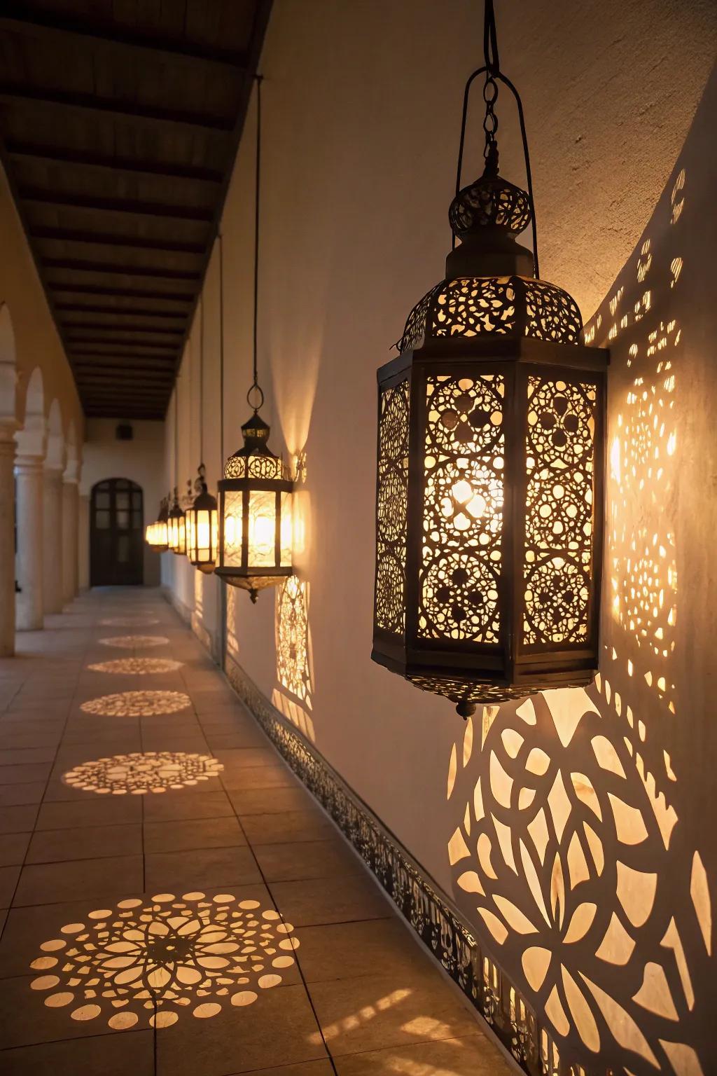 Lanterns that enchant with light and shadow.