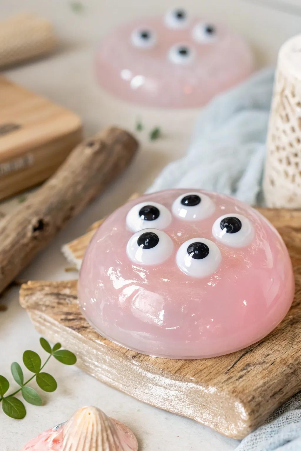 Bring your slime to life with playful googly eyes for a touch of whimsical fun!