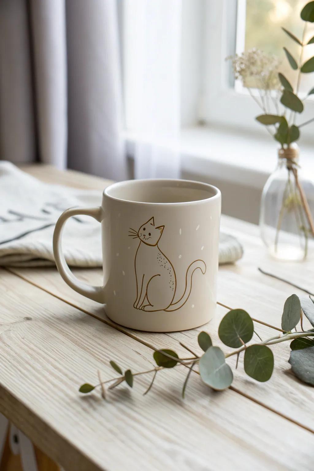 Embrace your love for animals with minimalist charm – a perfect mug for the soul who cherishes simplicity and nature.