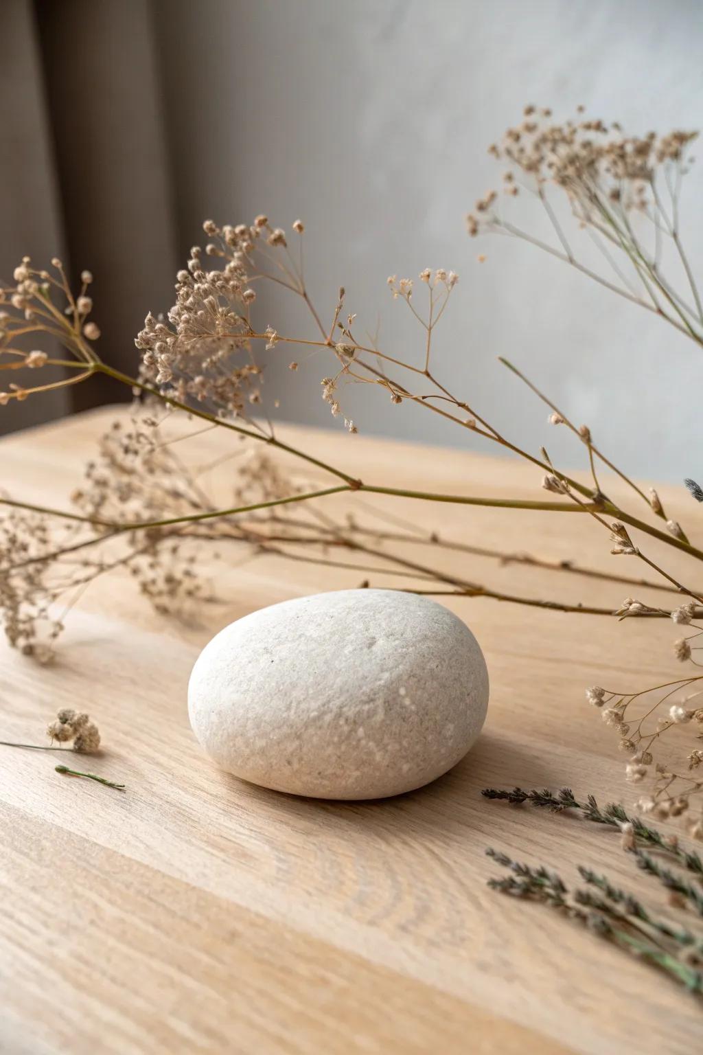 Capture heartfelt wishes with timeless elegance: write your message on a wishing stone.