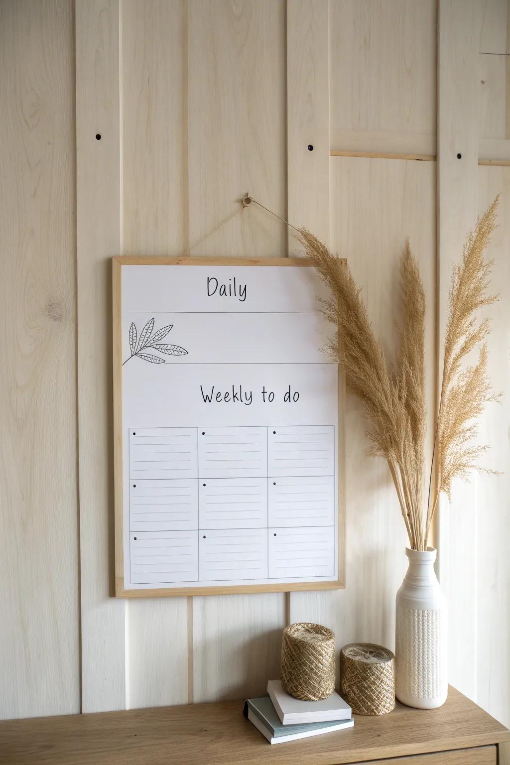 Celebrate each checkmark with simplicity and style. Transform your to-do's into treasured moments on this stunning minimalist board. #BohoScandiStyle