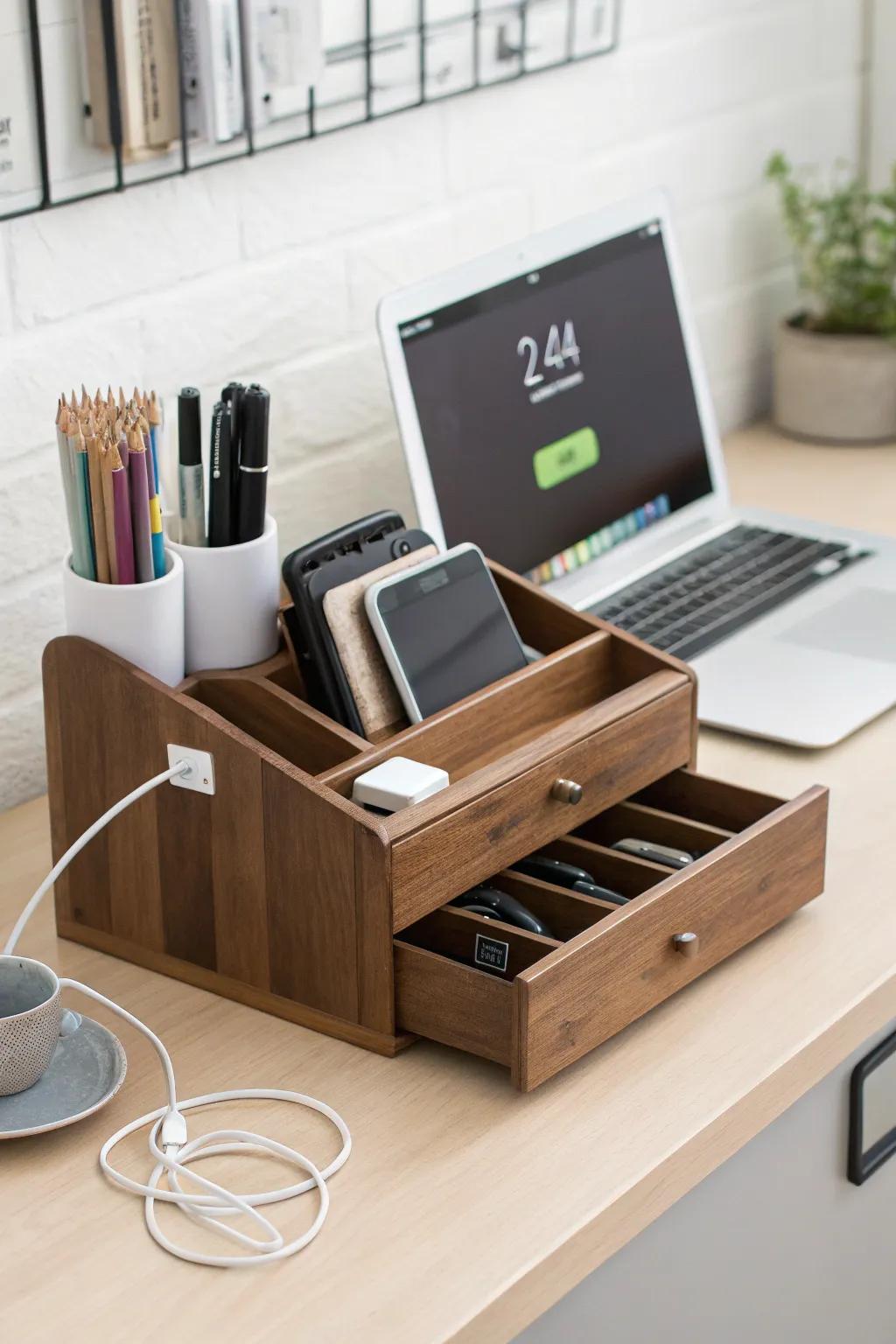 Organize your tech with a custom charging station.