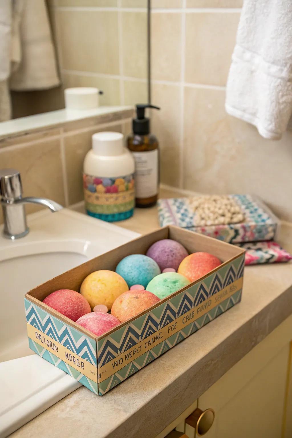 Turn your bathroom into a spa with DIY bath bombs.