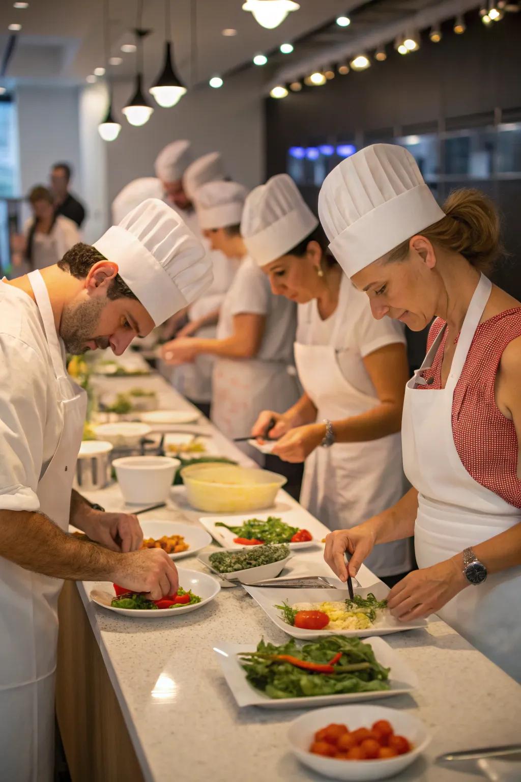 A gourmet cooking class offers a delightful and educational experience.