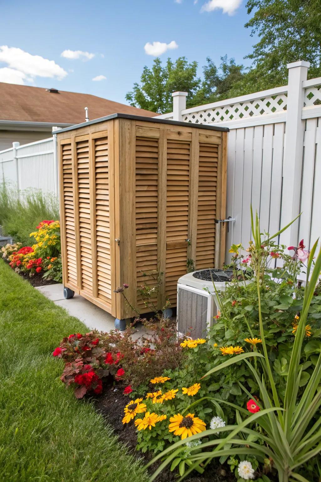 Rustic shutters add a charming, shabby chic look.