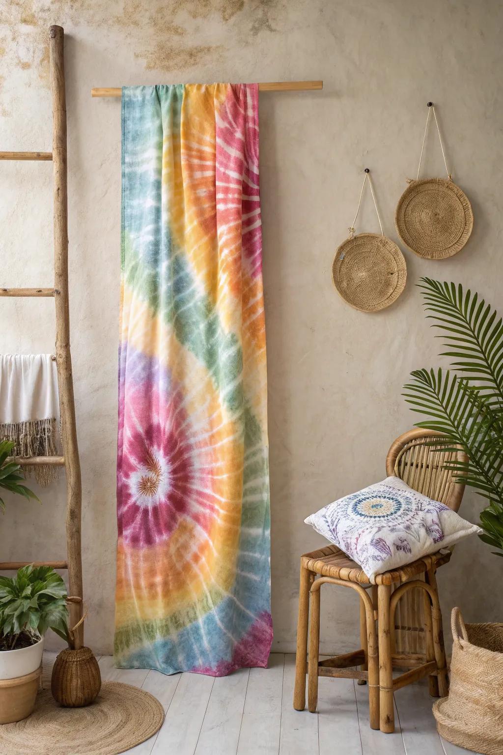 Transform your space with a pop of color: Discover the art of tie-dye and its stunning effects!