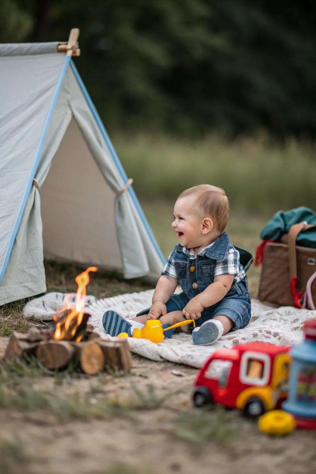 Adventure themes create a sense of wonder and exploration in your baby's photos.