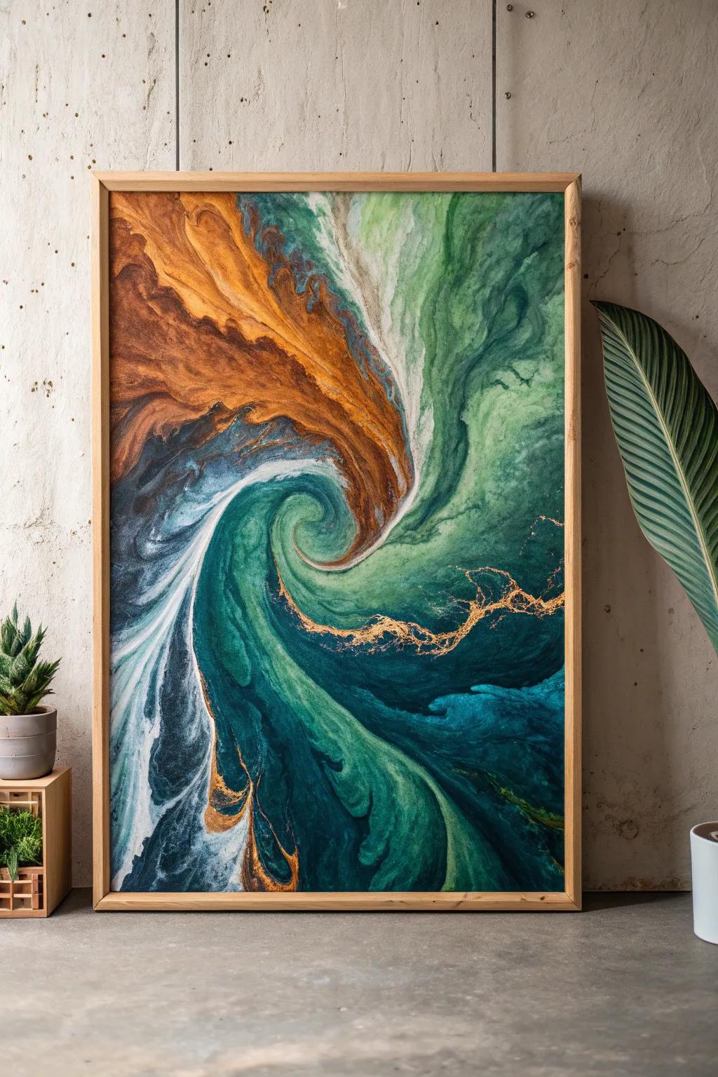 Embrace the wild beauty of nature with this stunning abstract masterpiece.