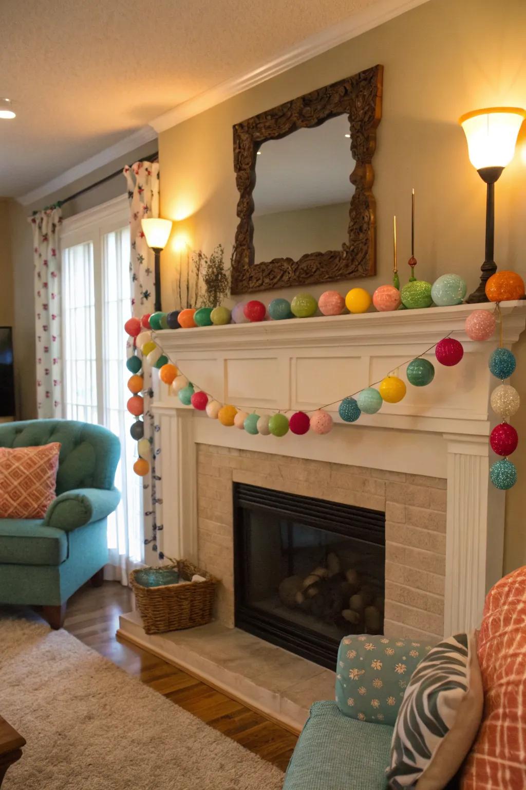 Brighten up your space with a playful ball garland.