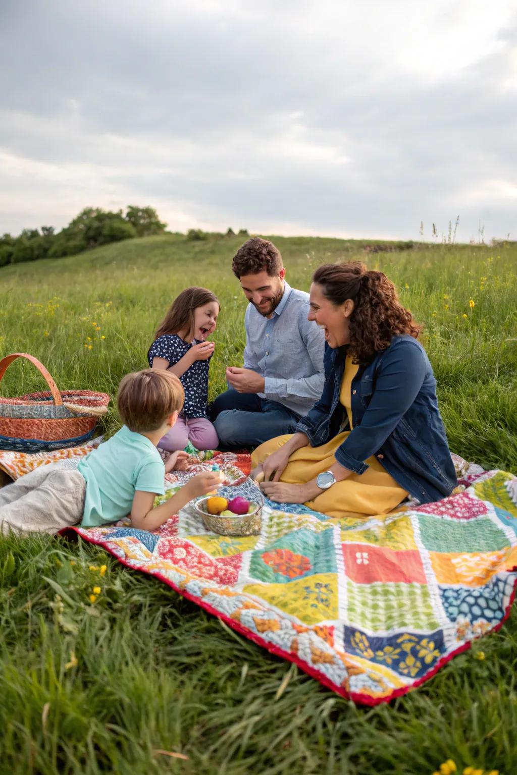 A bandana picnic blanket is perfect for outdoor adventures.