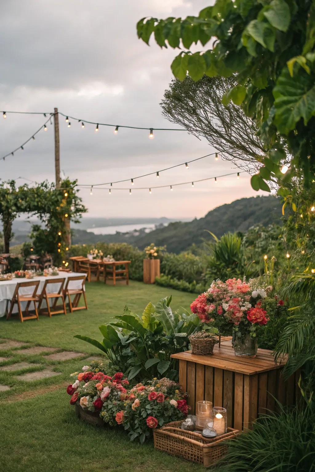 Nature provides a beautiful backdrop for any celebration.