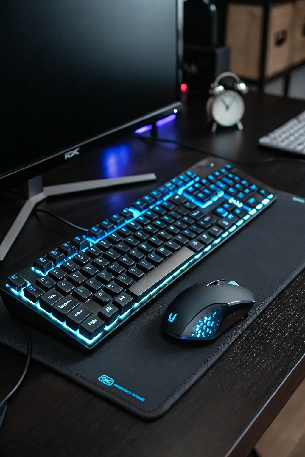 A personalized keyboard and mouse offer style and enhanced gameplay.