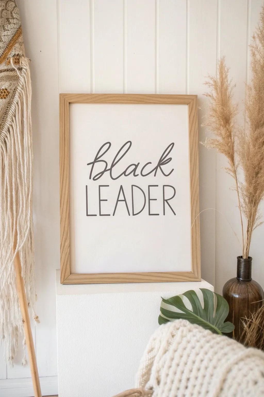 Celebrate resilience and hope with elegantly crafted word art—an inspiring addition to your minimalist space.