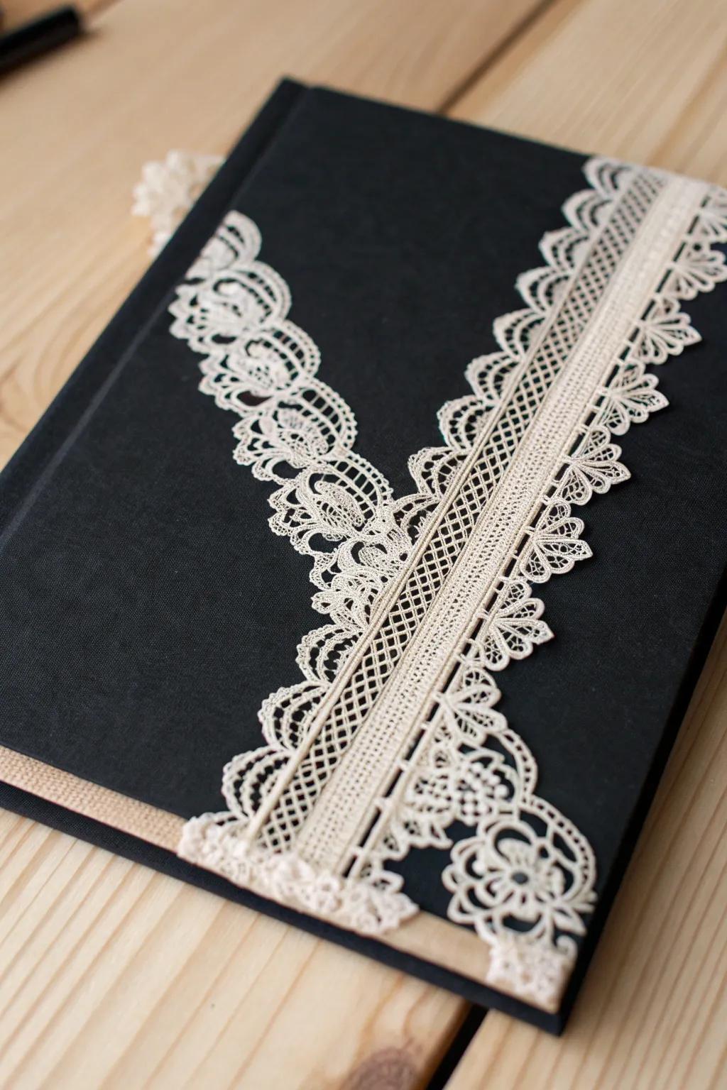 Transform your scrapbook with a touch of lace elegance.