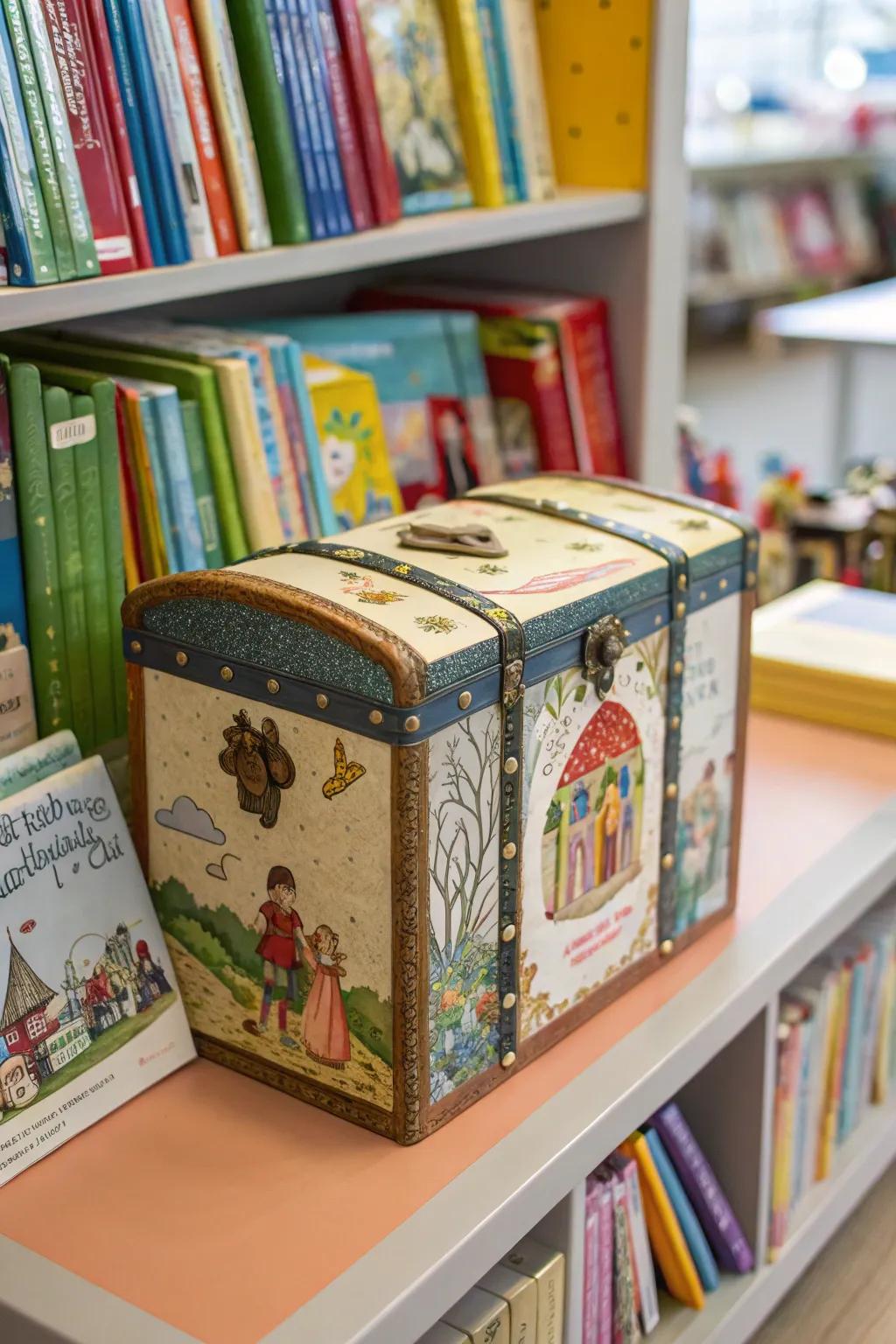 A whimsical storybook box adds magic to any room.