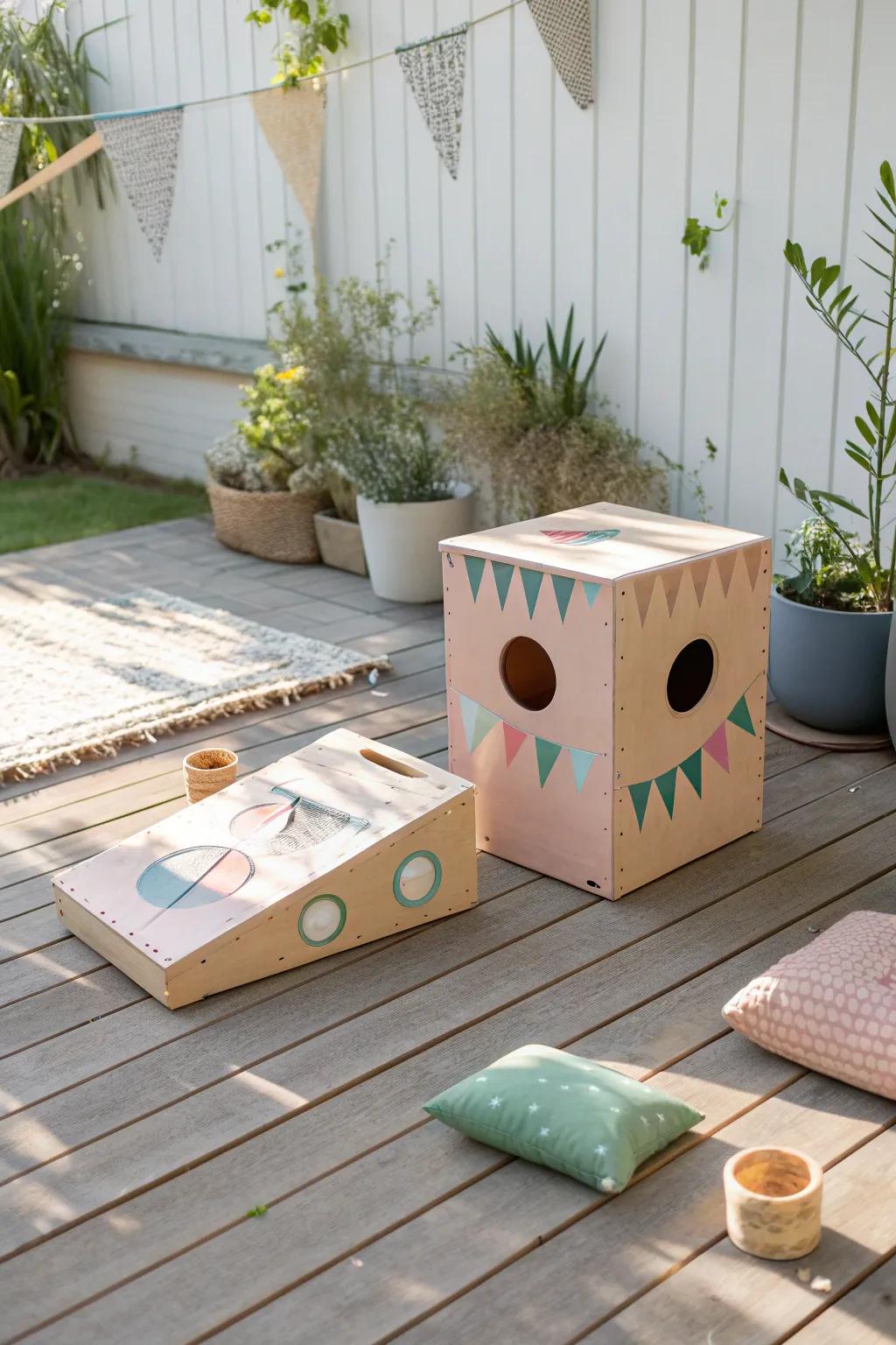 Elevate your backyard fun with this charming DIY carnival game, where simplicity meets creativity!