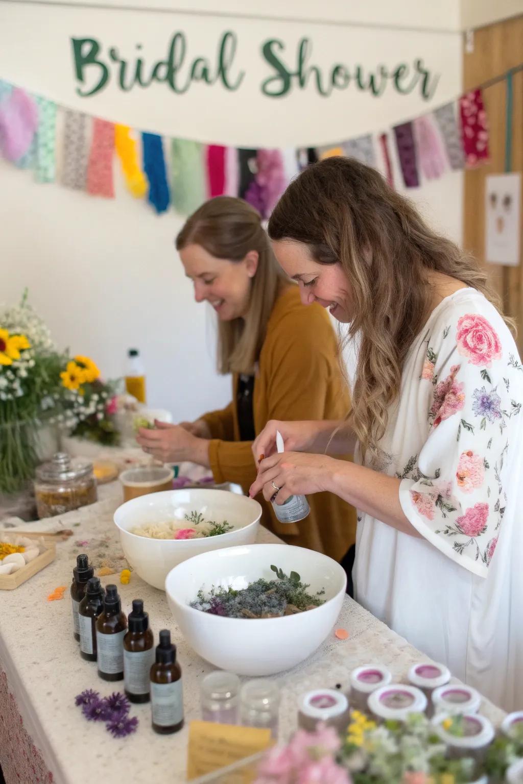 Pamper yourself at a DIY beauty bar with natural ingredients.