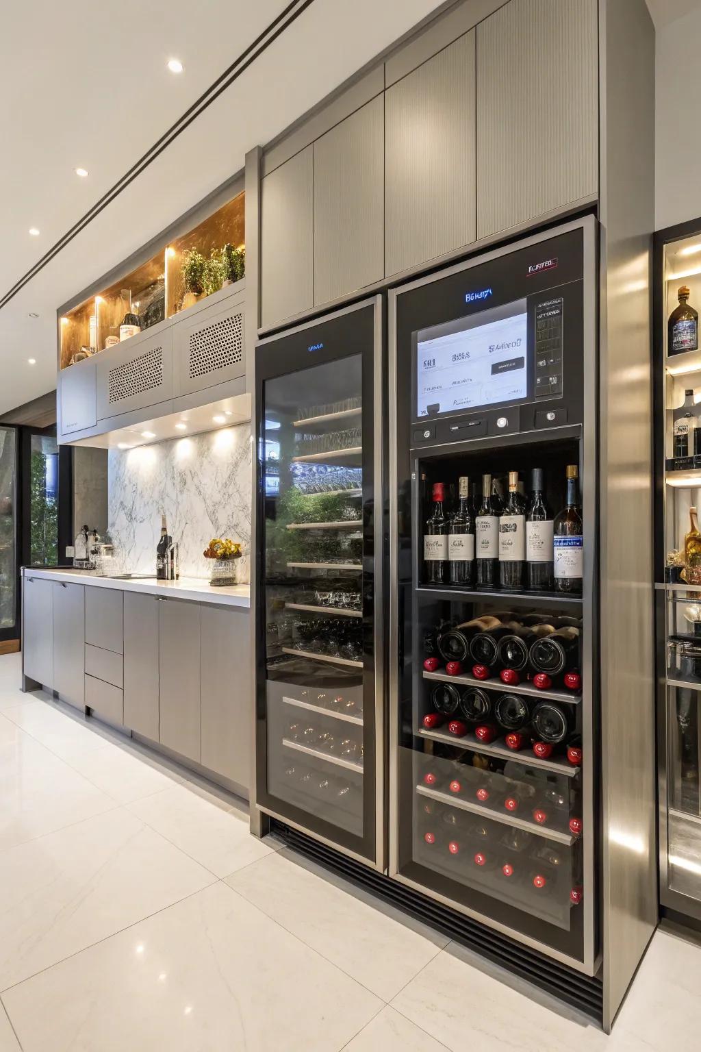 A high-tech wine station for tech-savvy wine lovers.