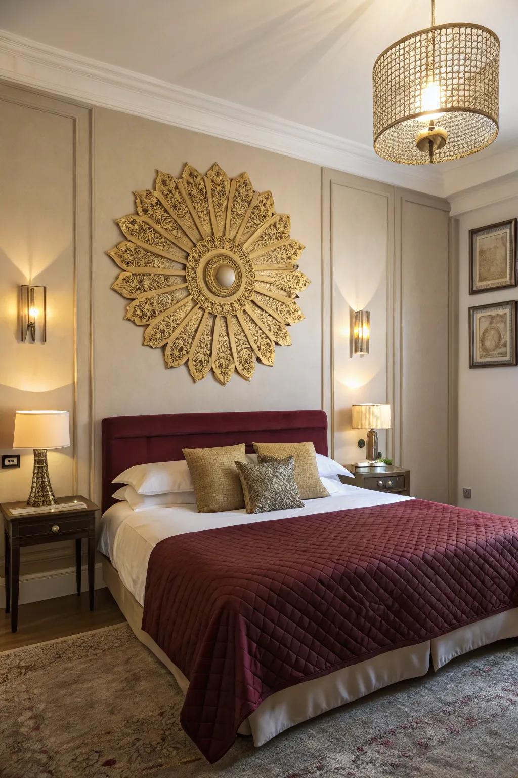 Stunning gold wall art that adds a touch of elegance.