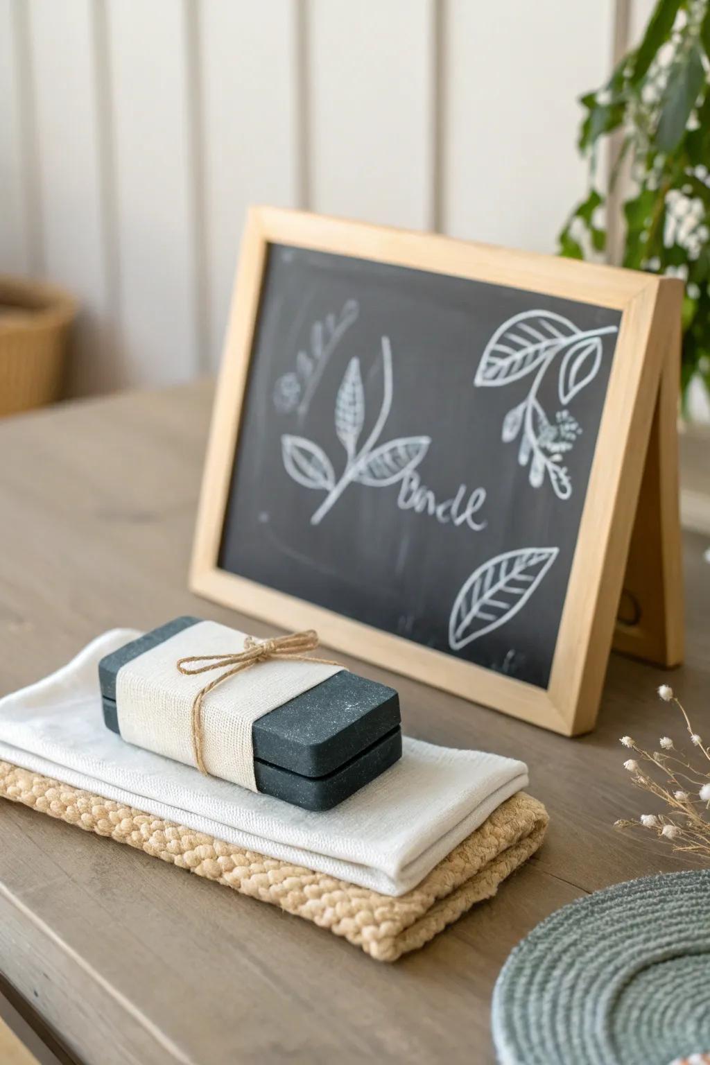 Repurpose with Style: Handmade Chalkboard Erasers from Old Burp Cloths