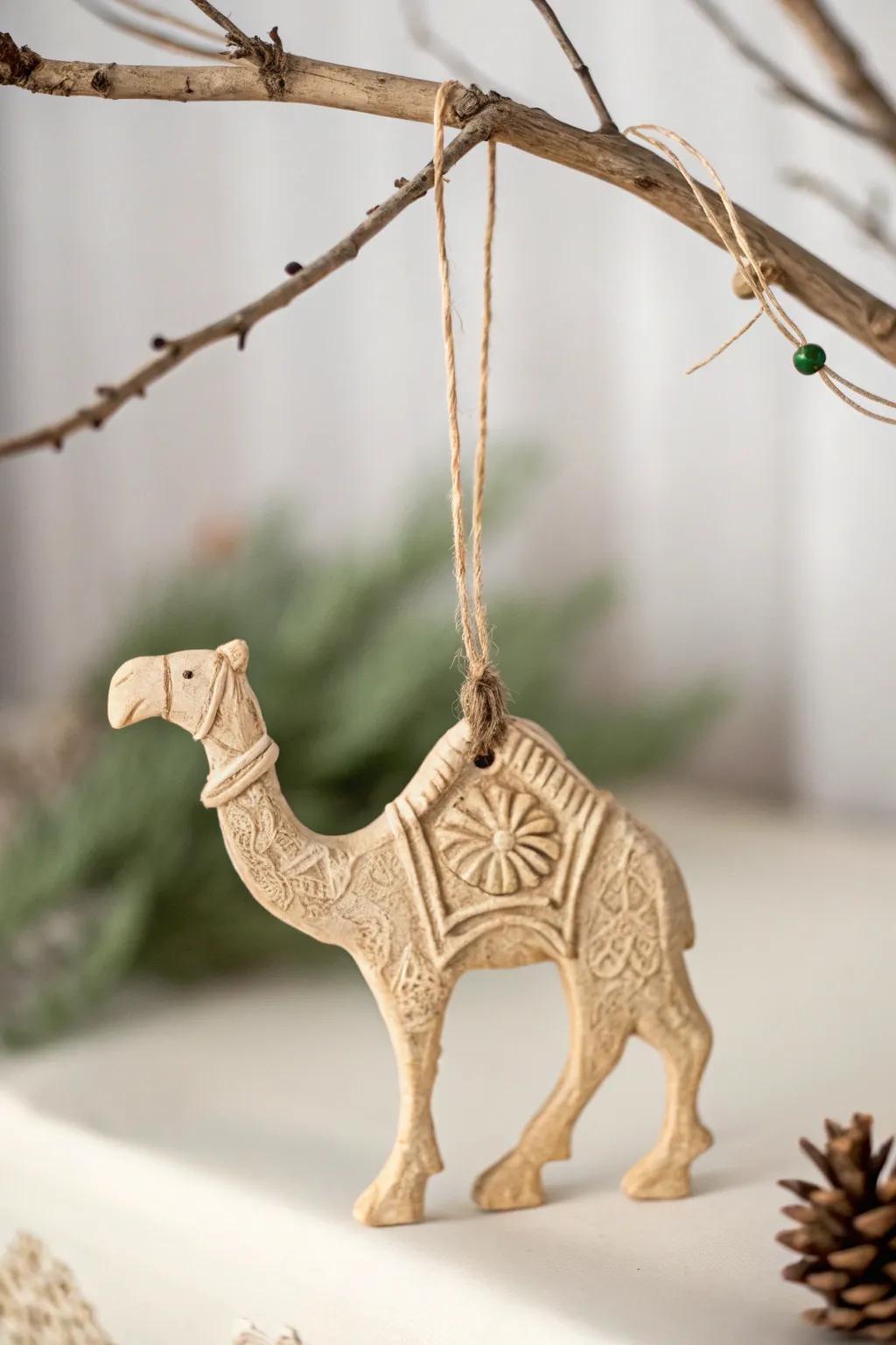 Elevate your holiday decor with a touch of desert elegance—handcrafted camel ornaments that embody simplicity and natural beauty.