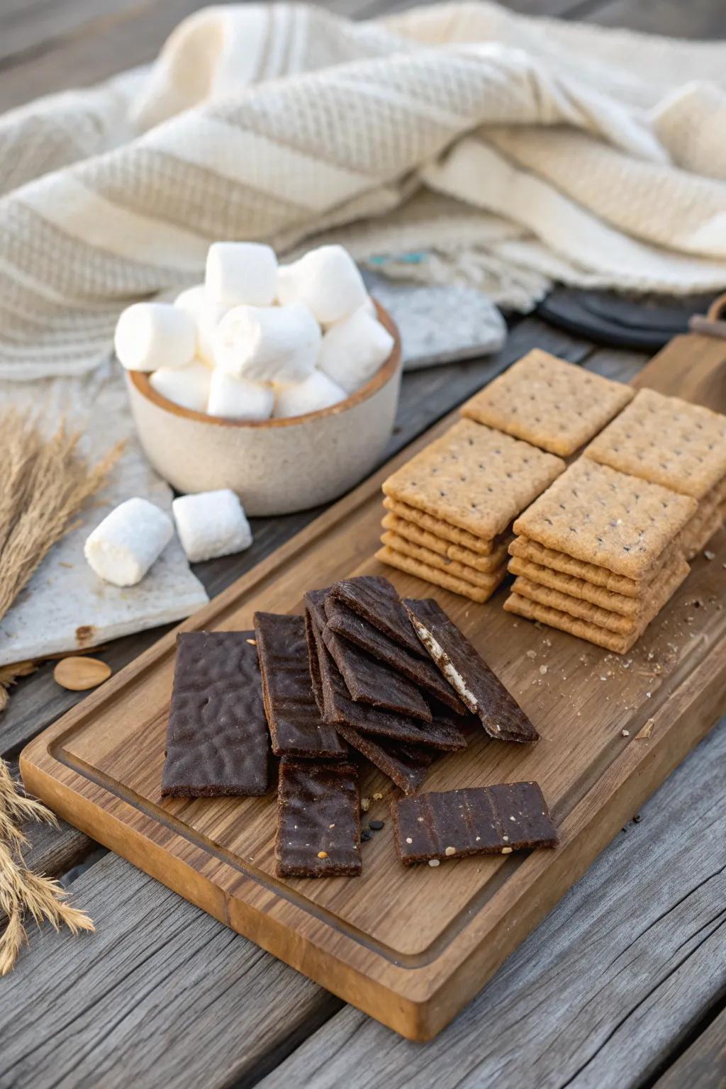 Elevate your campfire experience with a S'more Surprise that's both delicious and beautifully minimalistic.