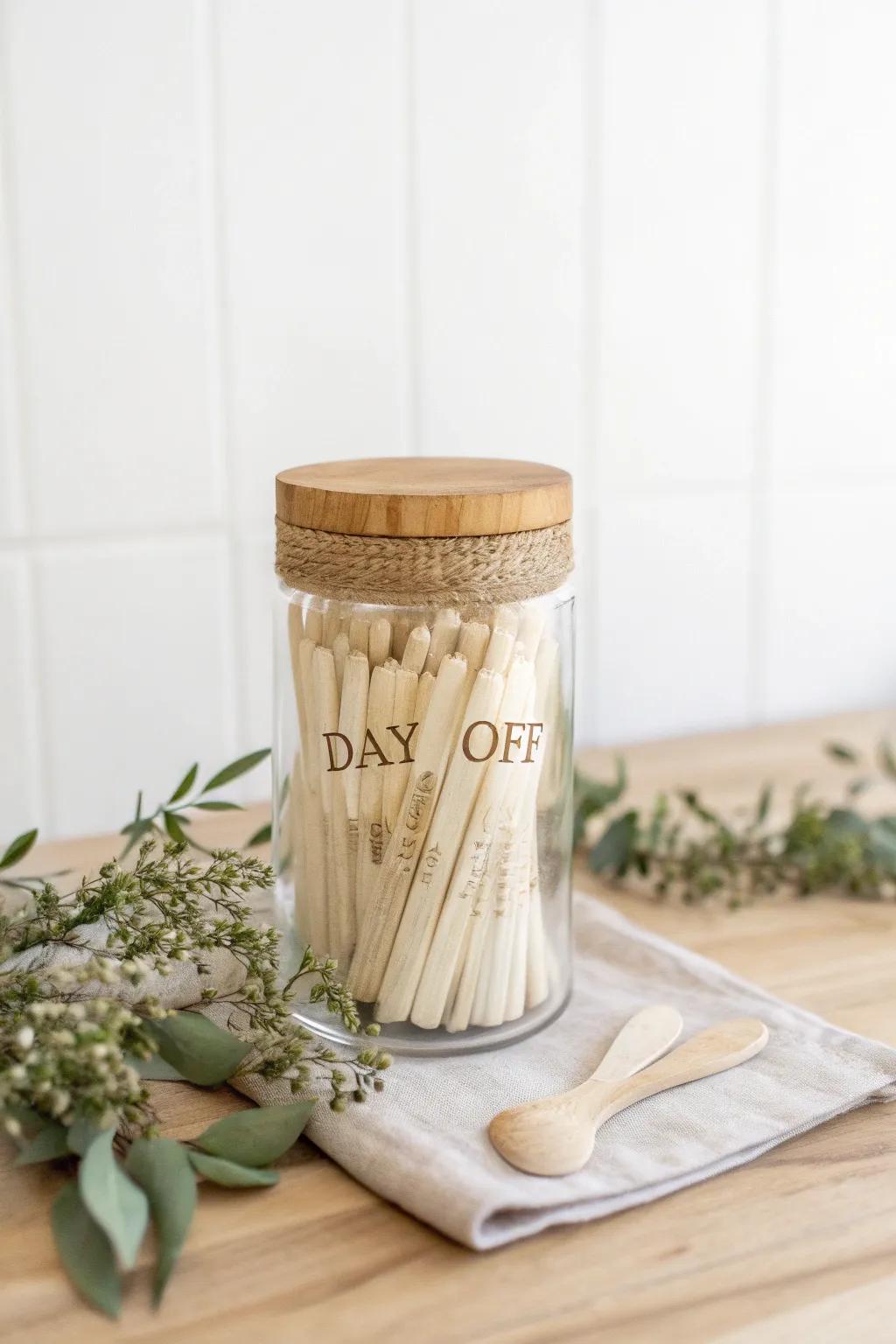 Add a touch of fun to your daily routine with surprise chore jars! 🌿✨