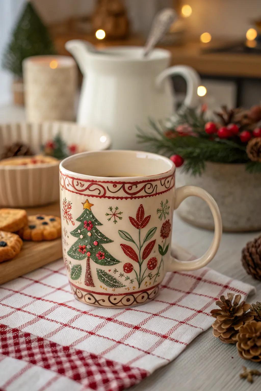 A hand-painted mug that makes every morning special.