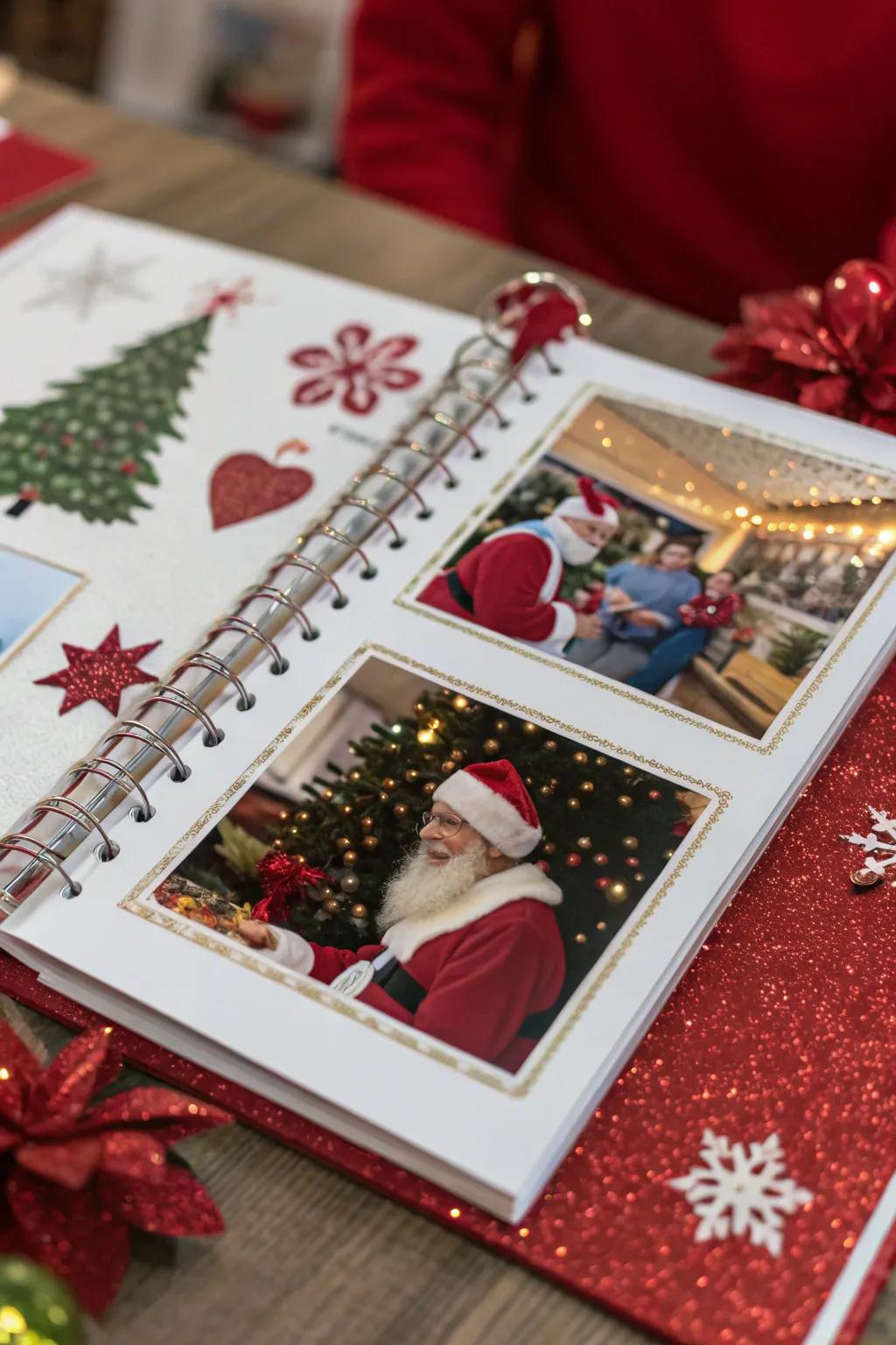 Capture the magic of Santa's visit with festive details.